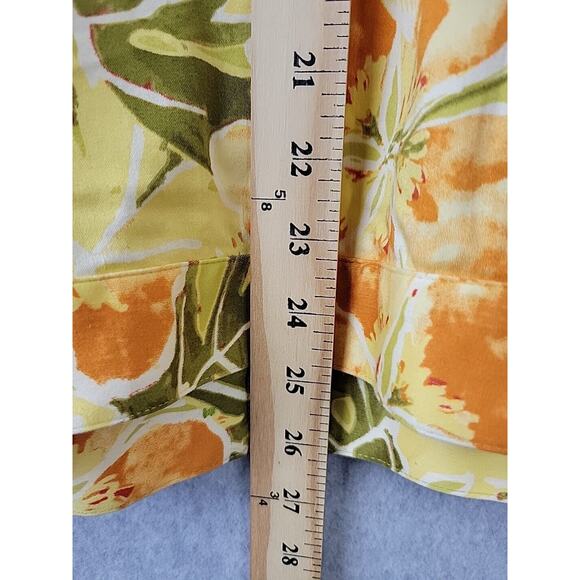 Timbuktu Station Yellow Floral LS Button Up Shacket Women's Missy 2 Small - Picture 8 of 12